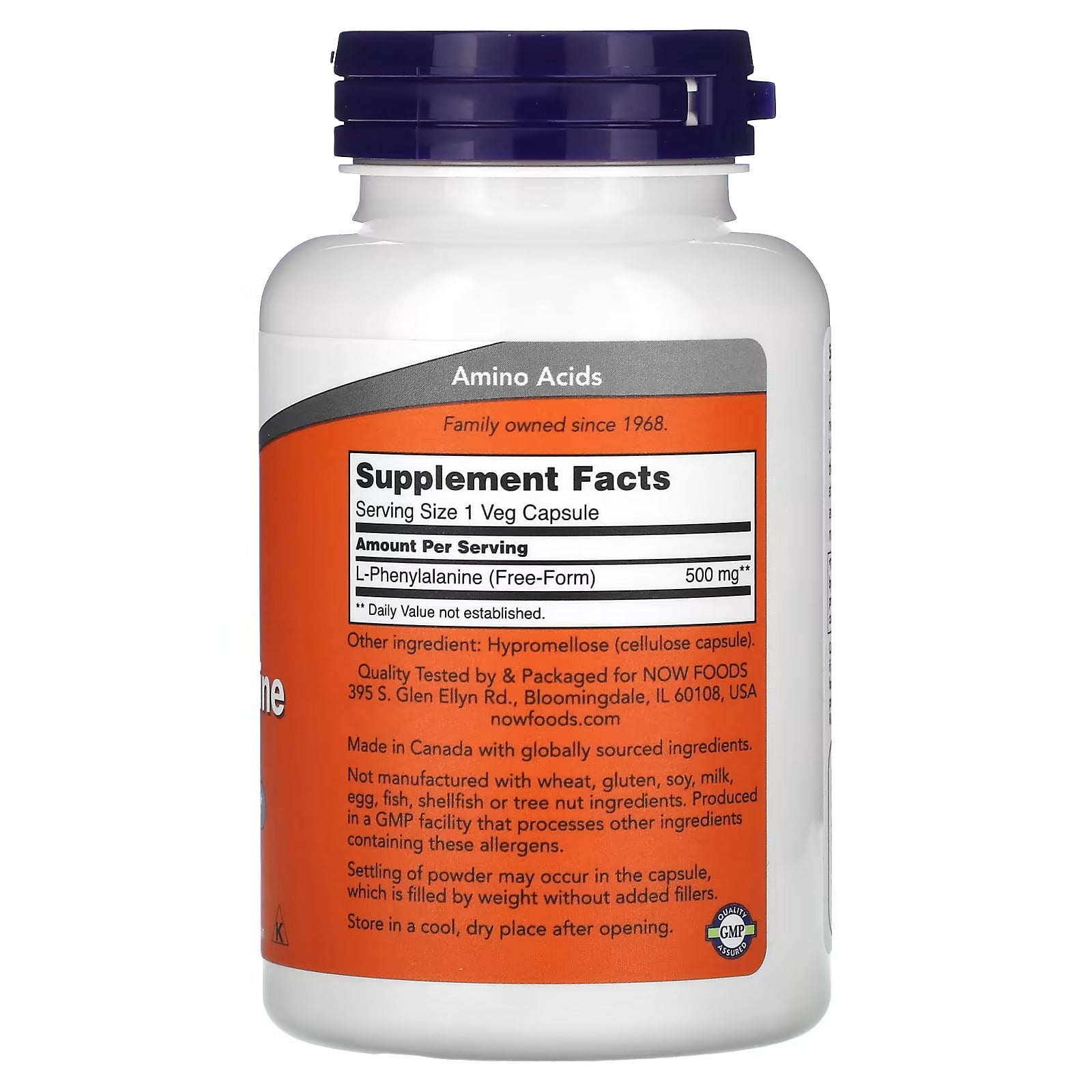 L-Phenylalanine 500mg by NOW Foods | Amino Acid Supplement