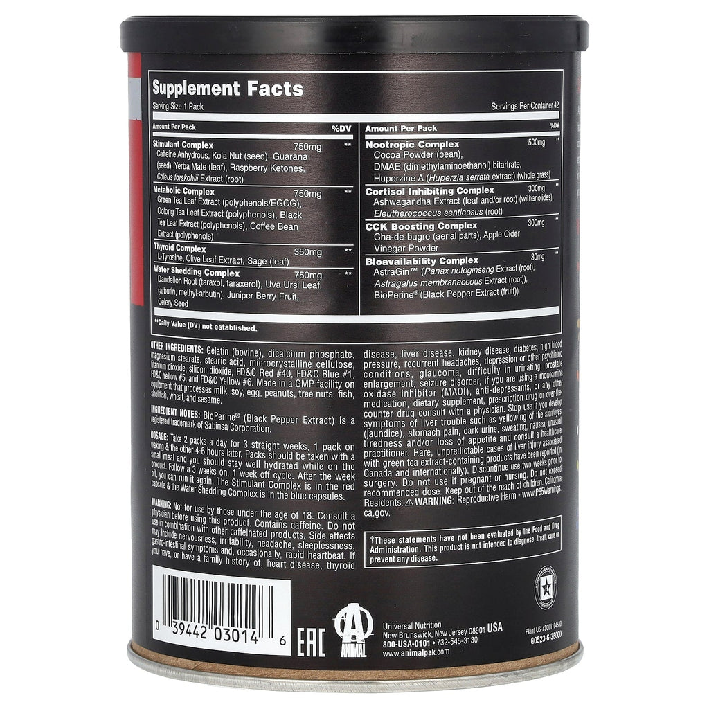 Animal Cuts by Universal Nutrition Fat Burners UNIVERSAL NUTRITION 