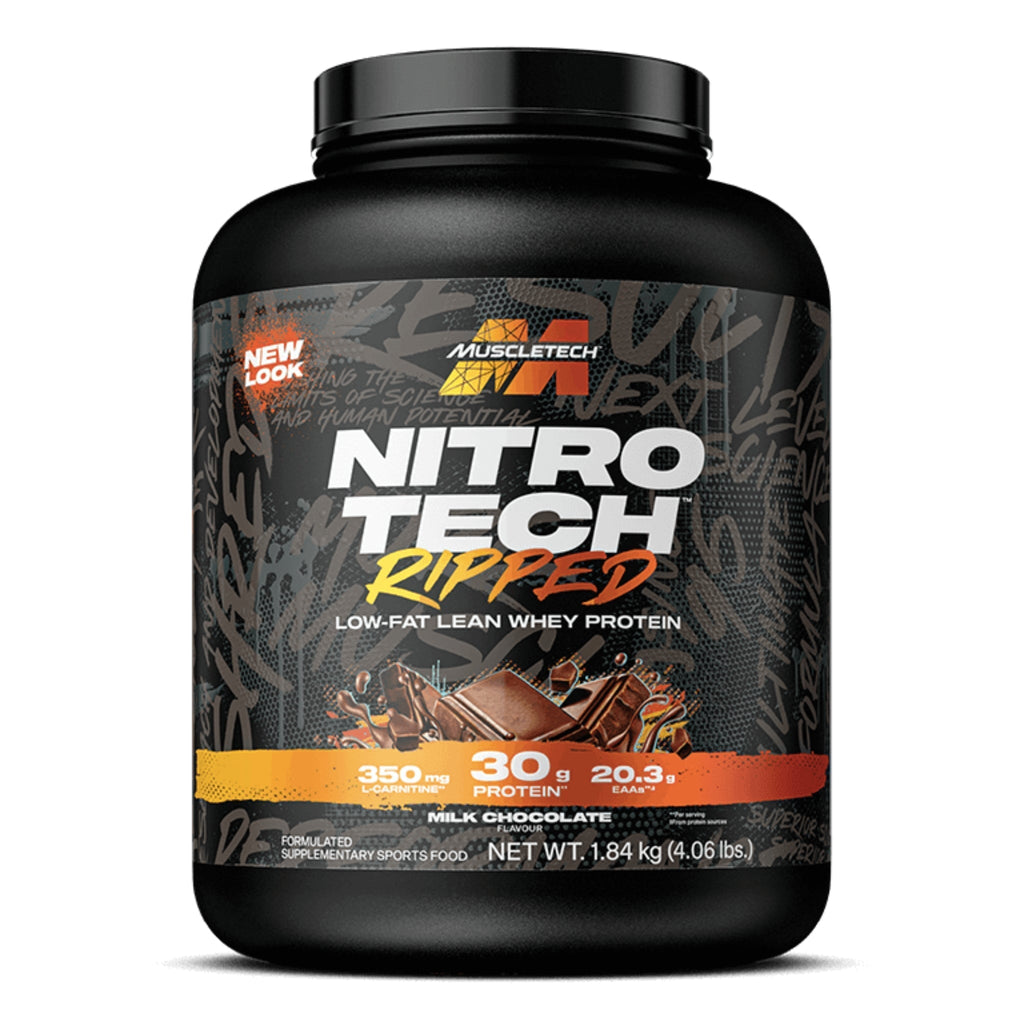 Nitro Tech Ripped by MuscleTech PROTEIN MUSCLETECH 4 lbs Milk Chocolate 