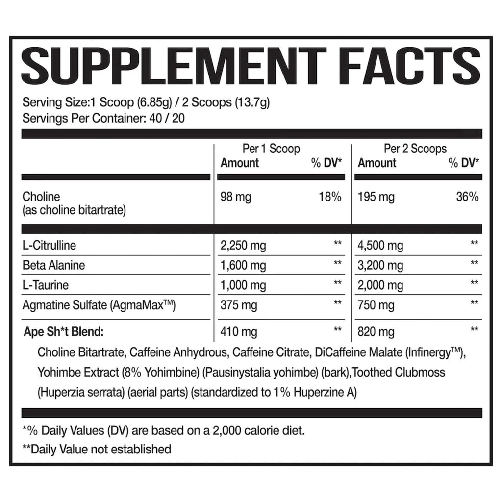 Ape Sh*t Untamed by Primeval Labs Pre-Workout Primeval Labs 