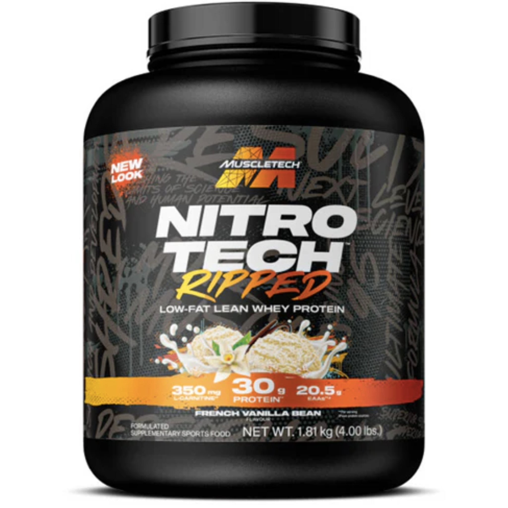 Nitro Tech Ripped by MuscleTech PROTEIN MUSCLETECH 4 lbs French Vanilla Bean 