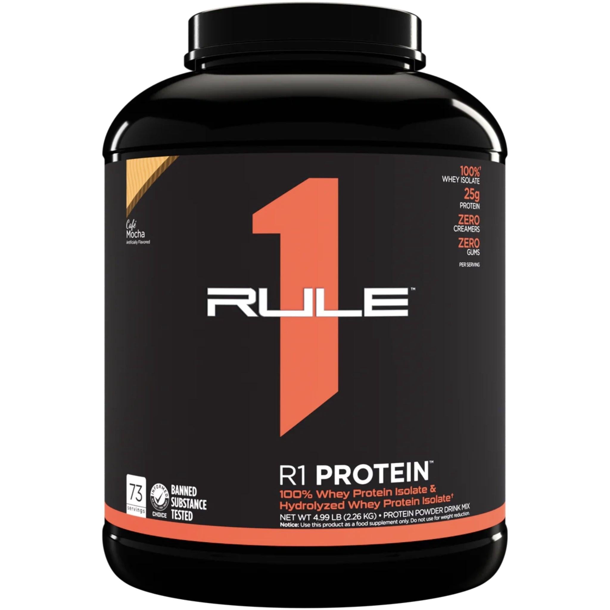 RULE 1 PROTEIN WPI R1 PROTEIN 5LBS Protein isolate RULE1 Cafe Mocha 