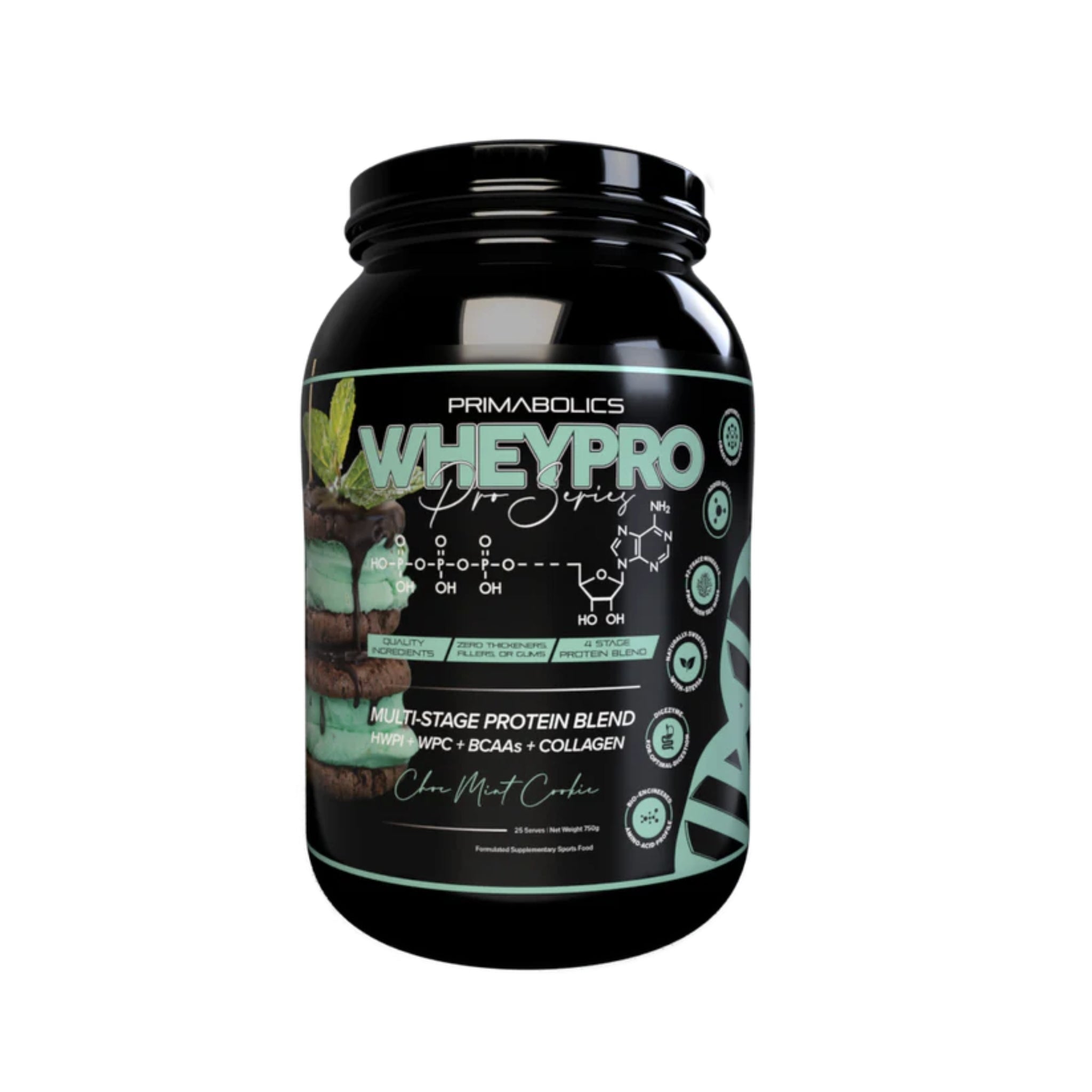 Whey Pro PRO SERIES by Primabolics PROTEIN Primabolics Choc Mint Cookie 750g 