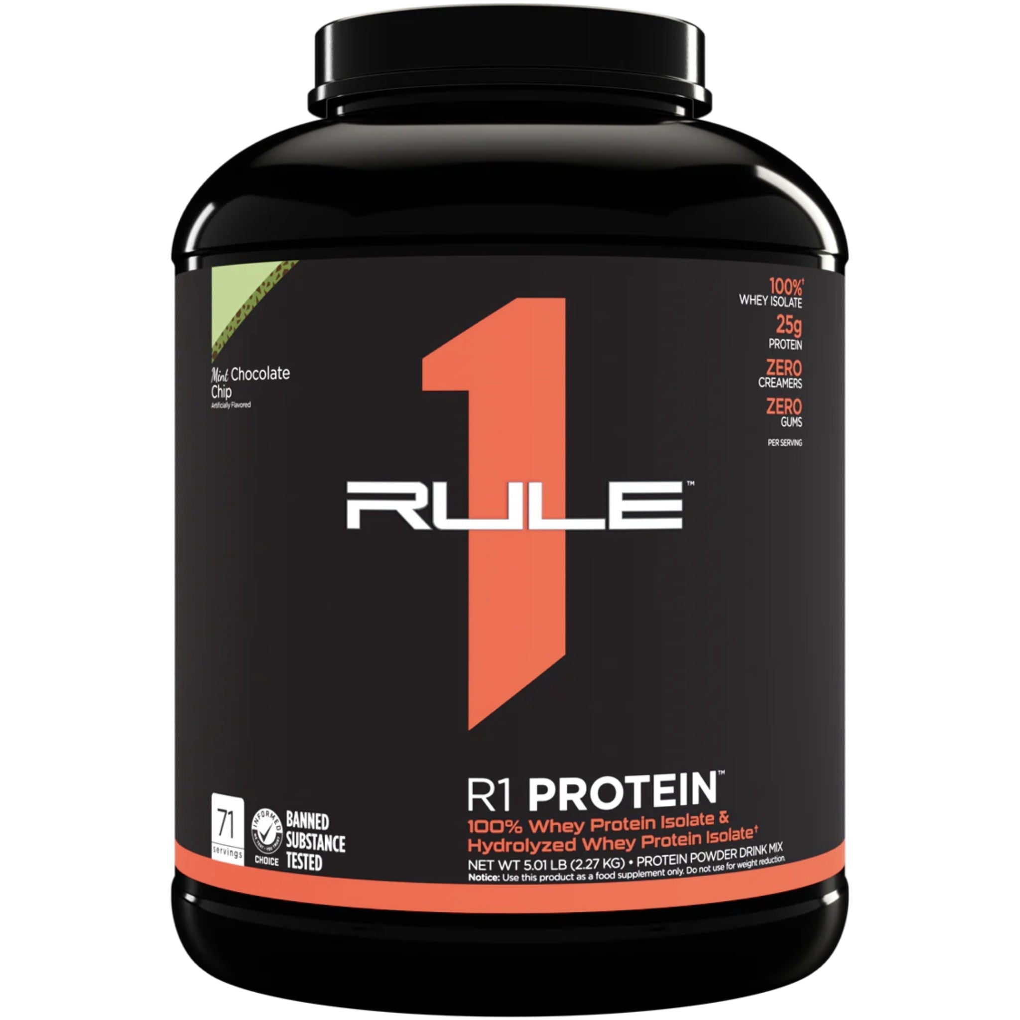 RULE 1 PROTEIN WPI R1 PROTEIN 5LBS Protein isolate RULE1 Mint Chocolate Chip 