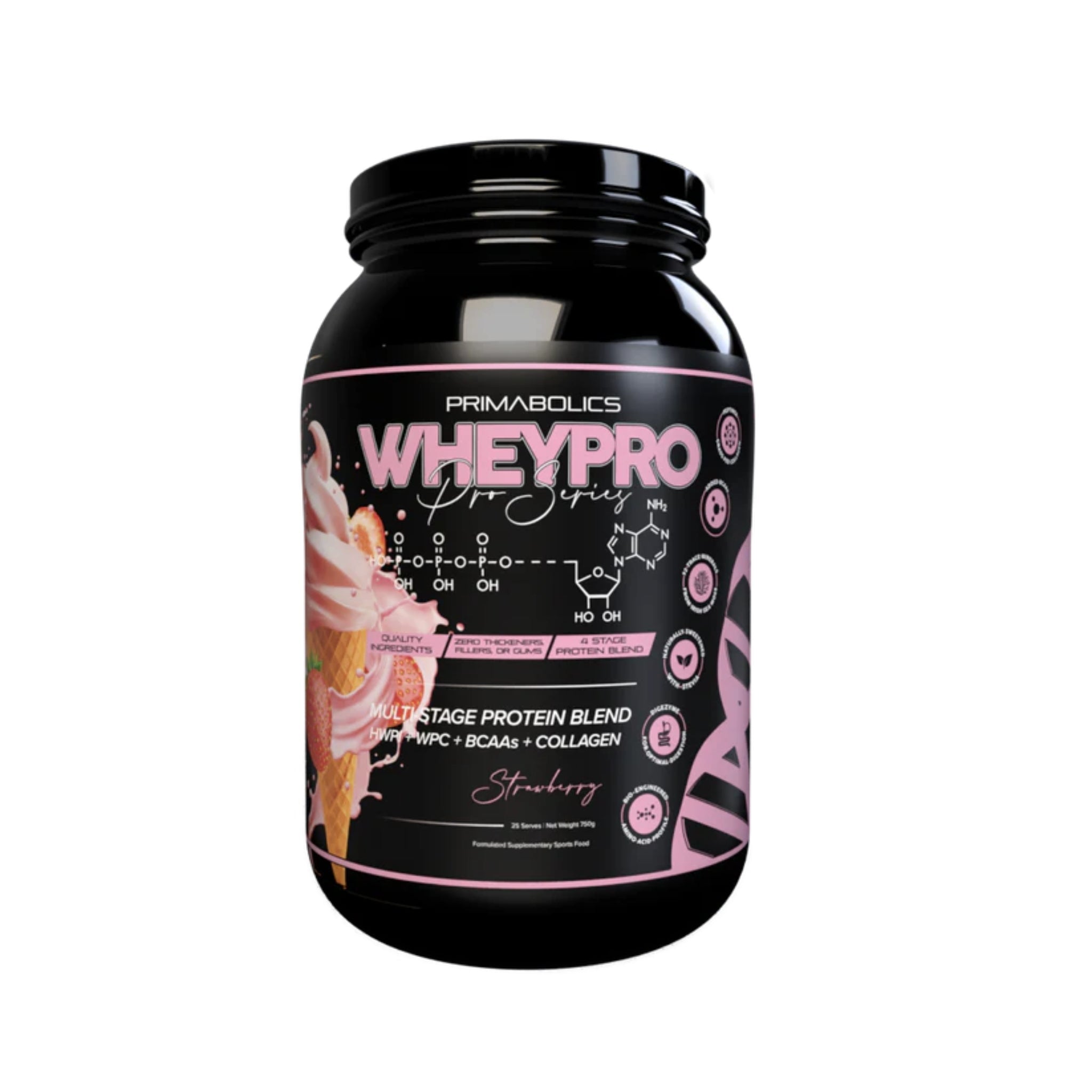 Whey Pro PRO SERIES by Primabolics PROTEIN Primabolics Strawberry Sundae 750g 