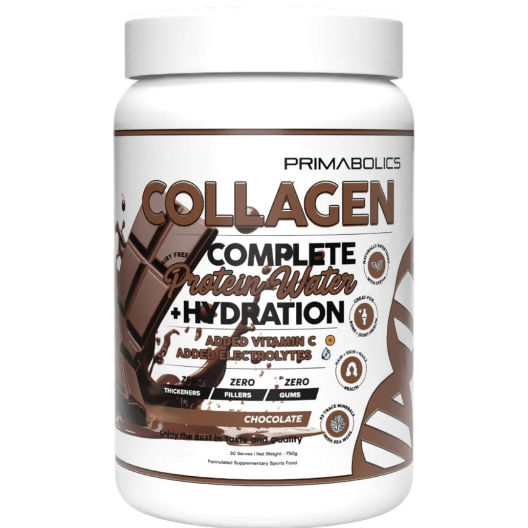 Collagen Complete Protein Water and Hydration by Primabolics collagen protein Primabolics Chocolate 30 Serves 