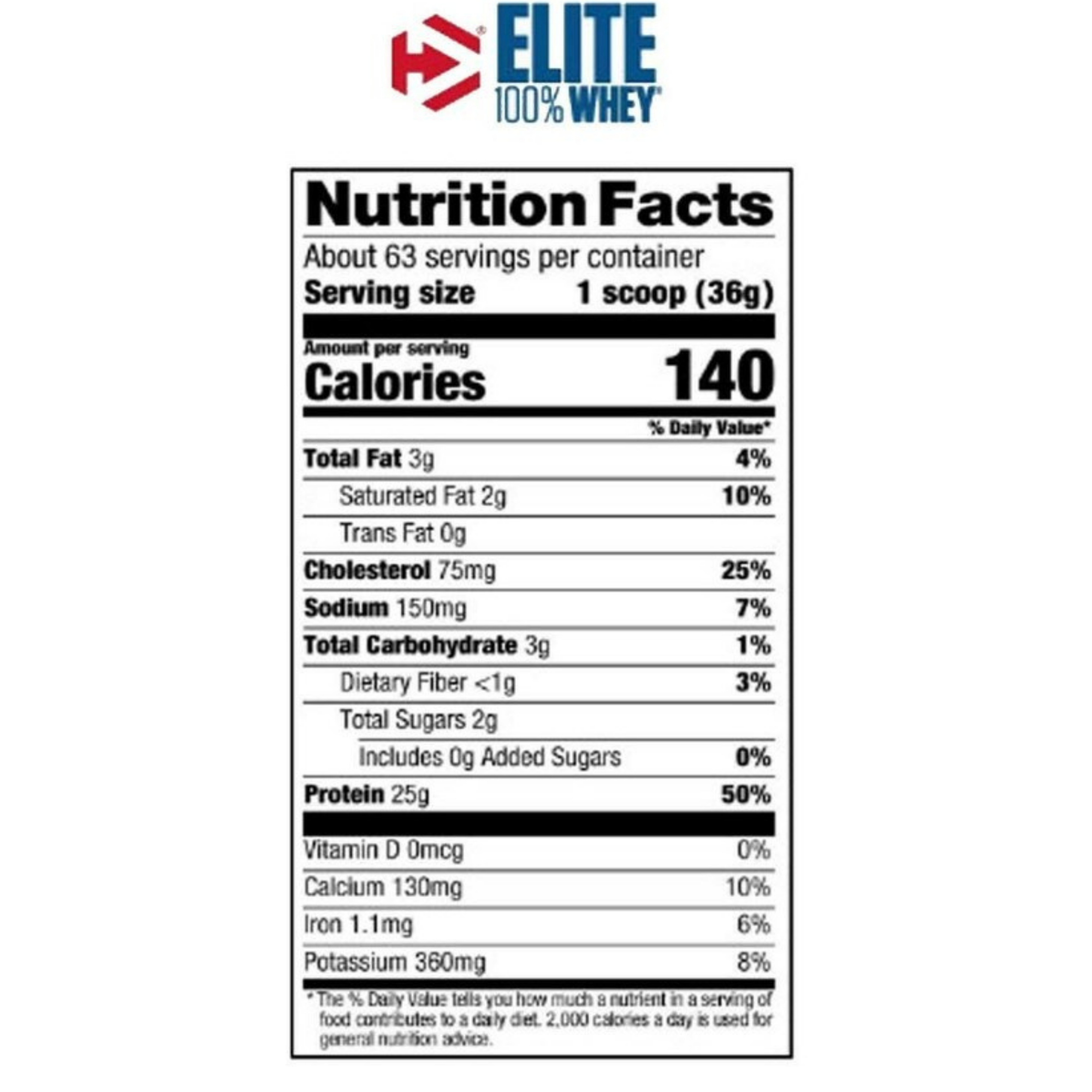 Dymatize Elite 100% Whey Protein 5 Lbs.
