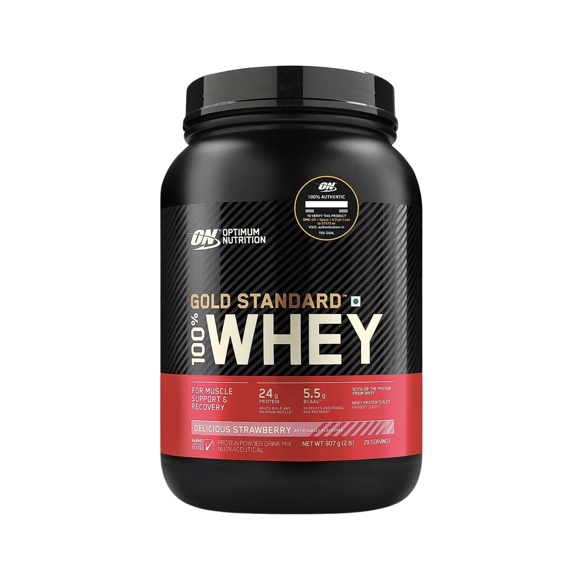 Gold Standard 100% Whey by Optimum Nutrition 2 Lbs PROTEIN OPTIMUM NUTRITION 2 Lbs Delicious Strawberry 