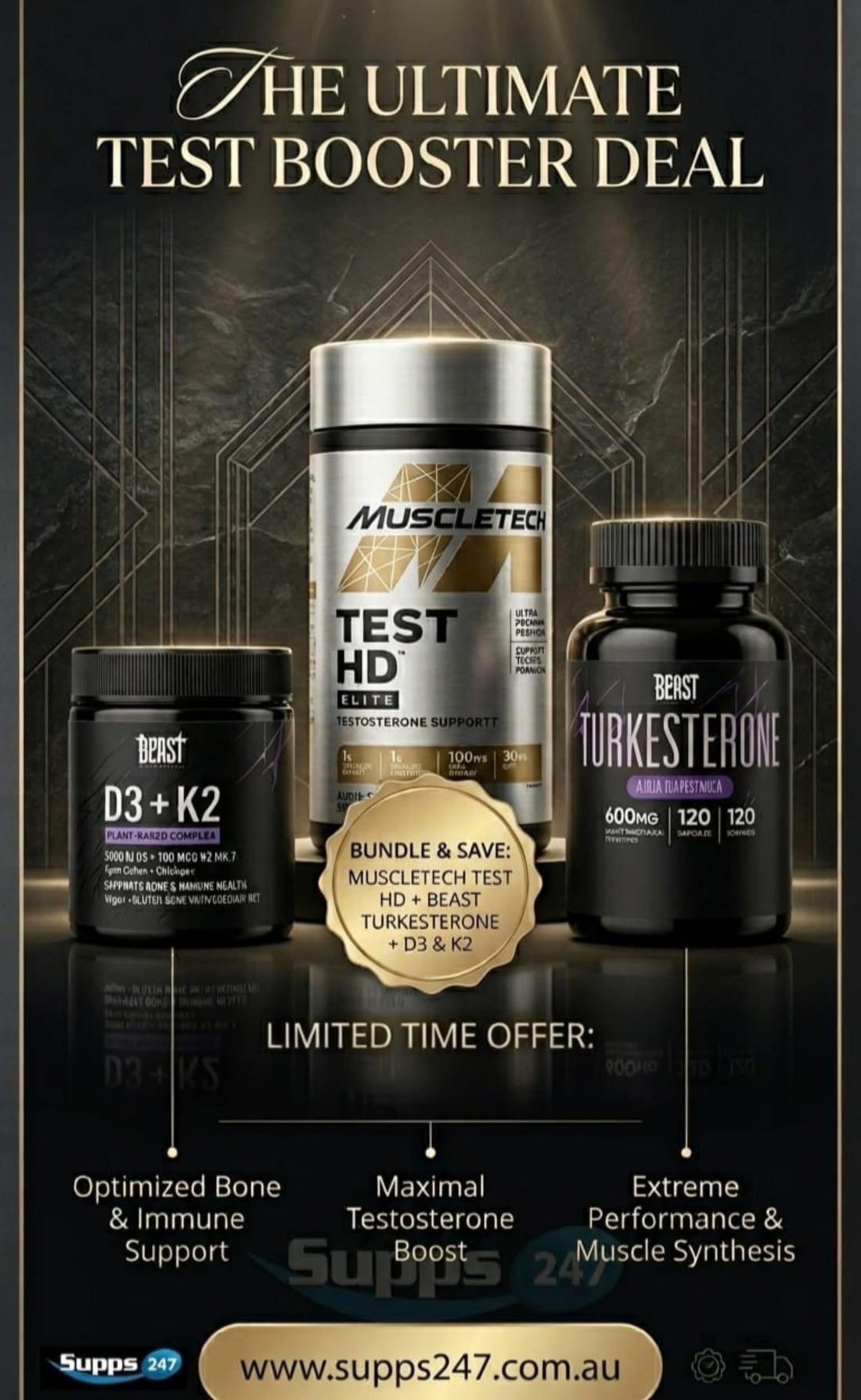 Muscletech Antecbolan Stack MuscleTech Test HD Elite + Turkesterone Stack | Buy Protein Online ...