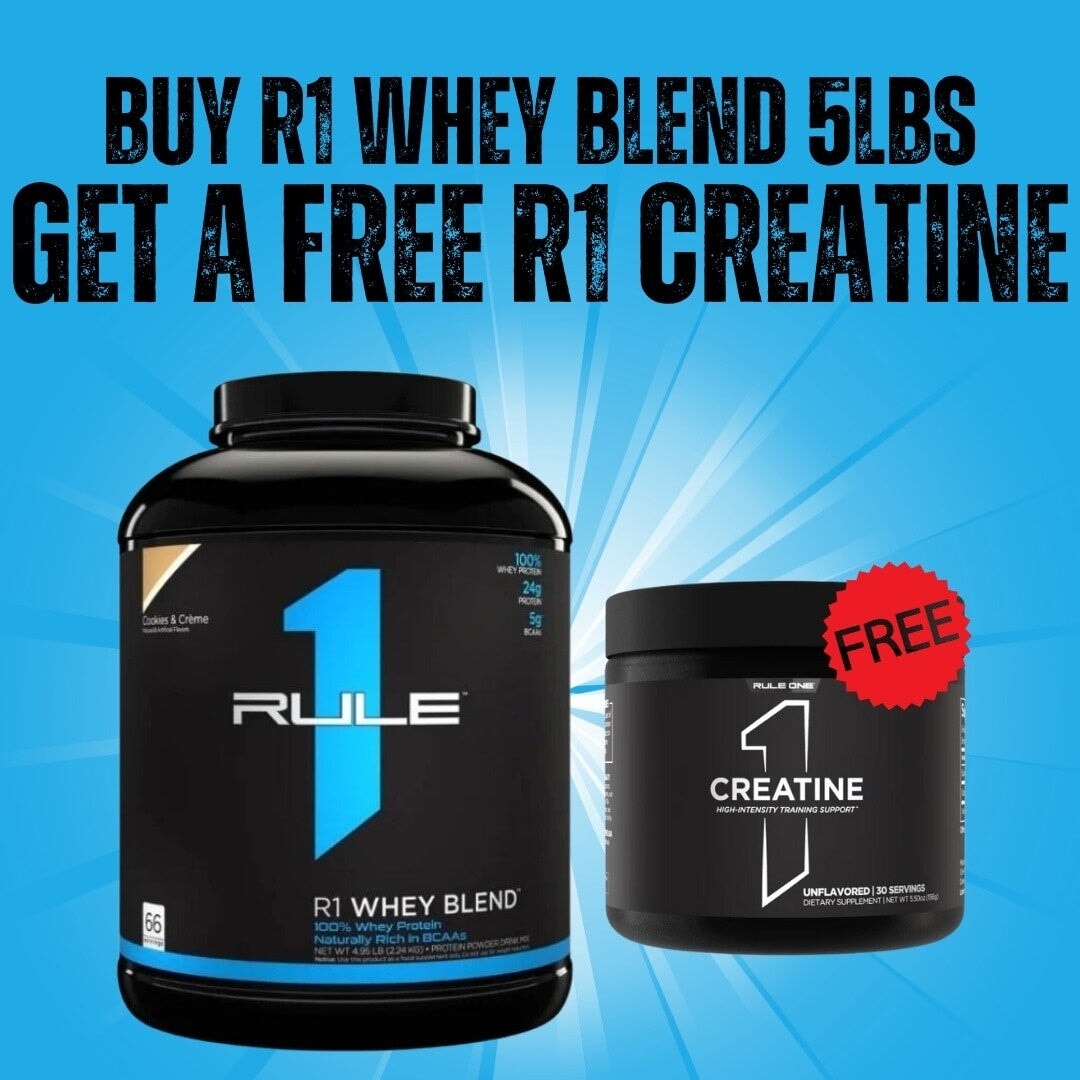 R1 Whey Blend 5lbs + FREE R1 Creatine whey protein RULE 1 