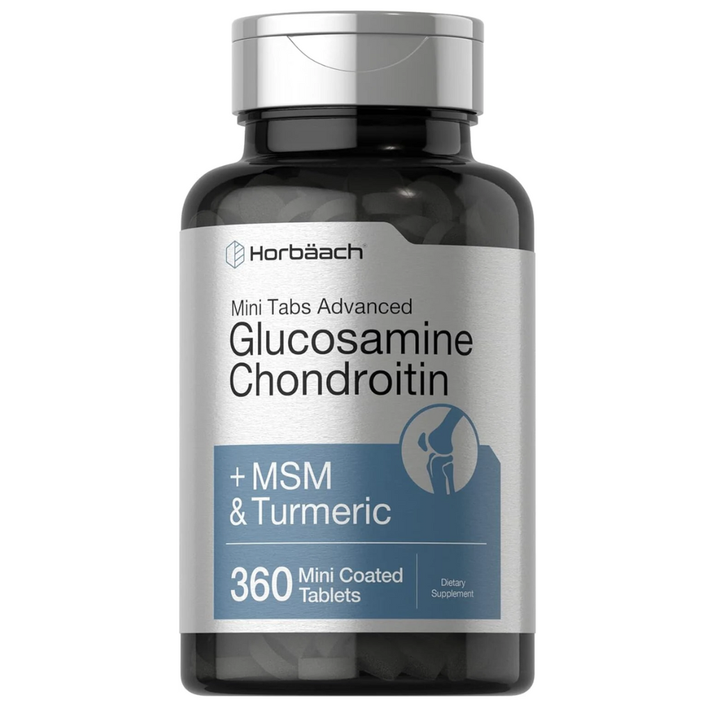 Horbäach Glucosamine Chondroitin MSM Turmeric | 360 Mini Coated Tablets