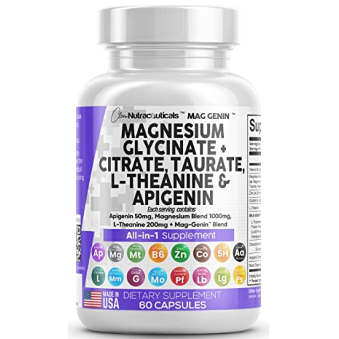 Amazon – Magnesium Glycinate Complex 1000mg with L-Theanine 200mg Apigenin 50mg | Sports Nutrition