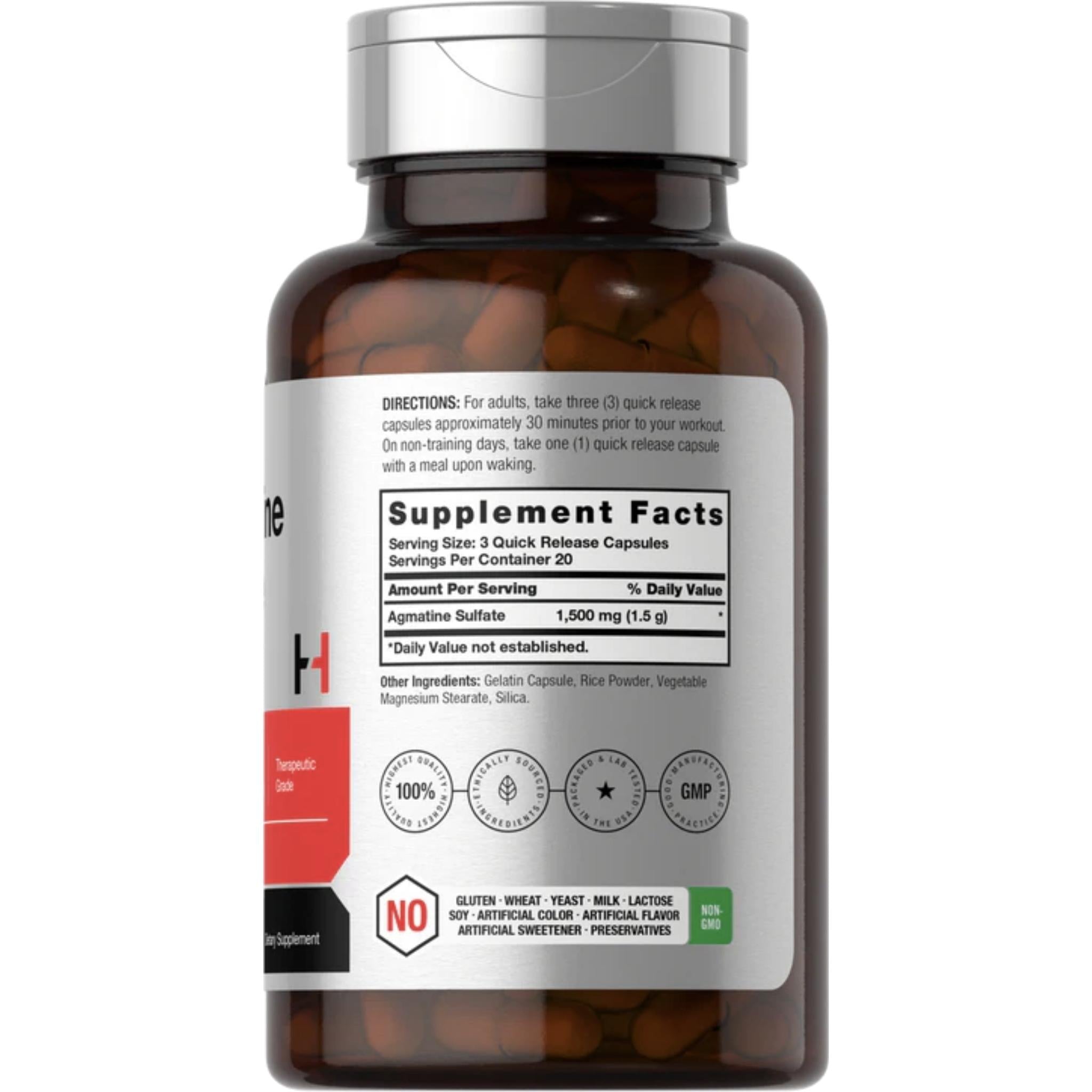 Buy Agmatine Sulfate Capsules 1500mg - Supps247