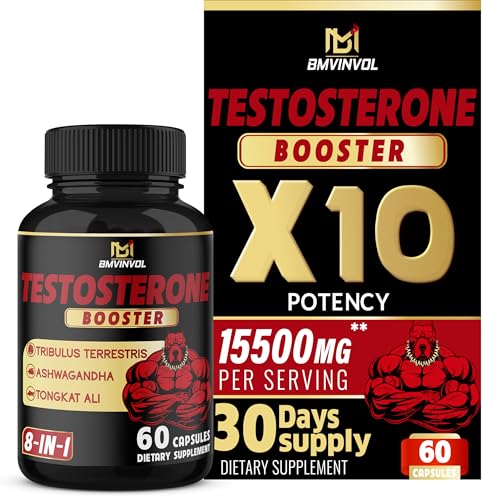 Test Booster for Men - 60 Count 15500Mg Per Serving with Tribulus Terrestris, Ashwagandha Root & Tongkat Ali - 30 Day Supply|B0927TJYHF
