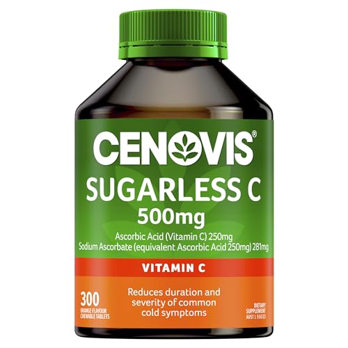 Cenovis Sugarless Vitamin C 500MG Chewable 300 Reduces Severity Duration Of Common Cold Symptoms Supports Healthy Immune System Function Collagen Formation Wound Healing – Immune Support & Collagen – BuyProteinOnline