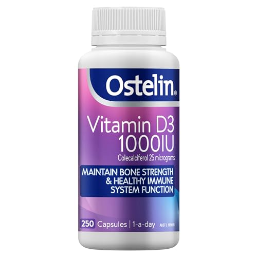 Ostelin Vitamin D3 1000IU Bottle Front View - Supports Bone Strength and Immune Health - BuyProteinOnline